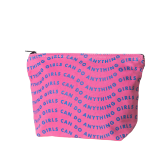 Girls Can Do Anything Makeup Zip Up Pouch