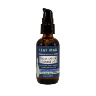 Leaf Man Sandalwood and Cypress Face, Skin & Beard Oil